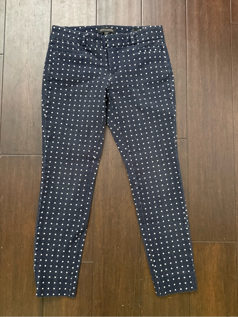 Banana Republic Navy Polka Dot Skinny Jeans